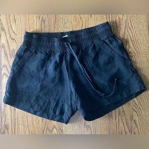 Hard Tail Black Shorts Elastic Waist and Pockets 100% Soft Bemburg Size Small